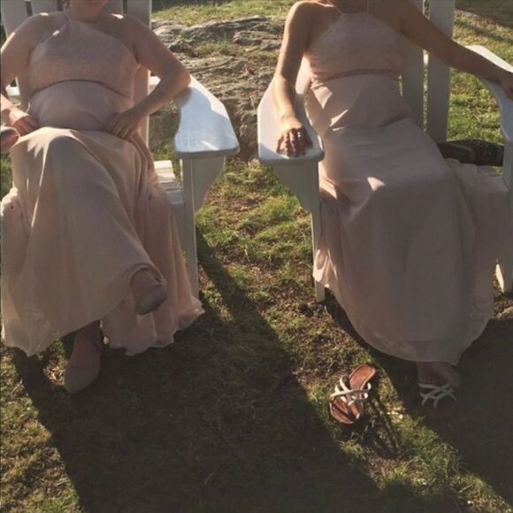 Anthropologie BHLDN, Blush Bridesmaid Dress, Heavily Altered into Maternity Gown - Picture 2 of 10